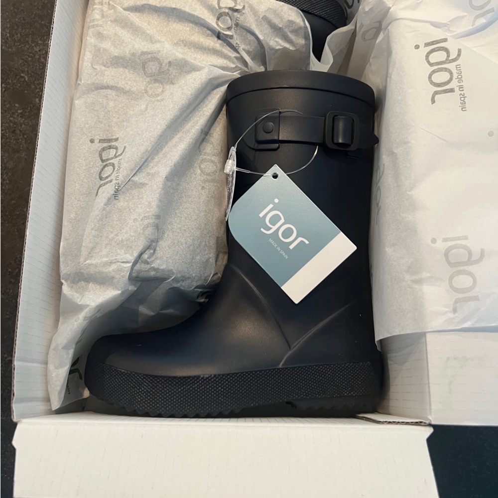 Kid Igor Dark Blue Rain Boots